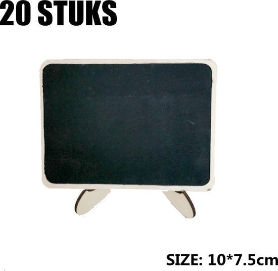 20stuks 10x7.5CM Stijlvolle Mini Tafel Krijtborden met Verwijderbare Stands- Creatieve veelzijdigheid voor thuis, kantoor en evenementen 10x7.5CM