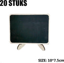 20stuks 10x7.5CM Stijlvolle Mini Tafel Krijtborden met Verwijderbare Stands- Creatieve veelzijdigheid voor thuis, kantoor en evenementen 10x7.5CM
