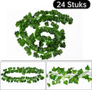 24 stuks*2m Klimop Slinger - Backdrop Decoratie Plant voor Huis en Tuin - Kunst Hangplant - Hedera - Klimop Kunstplanten voor Binnen en Buiten