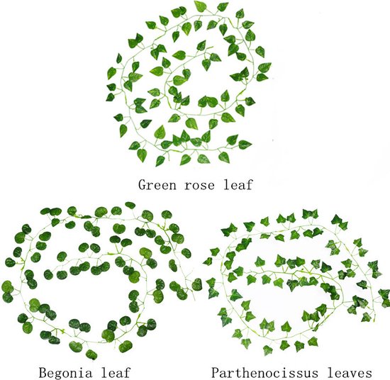 24 stuks 2m Klimop Slinger - Kunstplanten voor Binnen/Buiten
