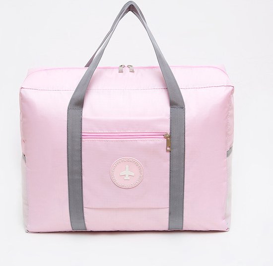 2stuks Multifunctionele Opvouwbare Reistas -Waterdicht& Duurzaam- Ideaal voor Handbagage & Weekenduitjes-roze