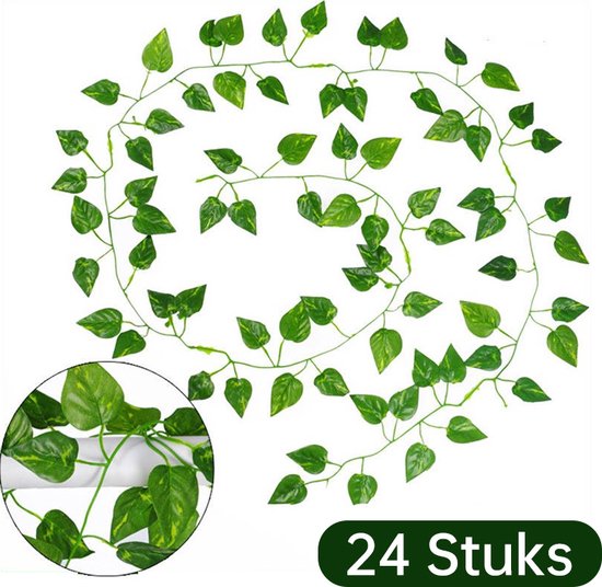 24x 2m Klimop Slinger - Kunstplant Scindapsus Pictus Decor