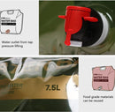 Outdoor Draagbare Waterzak met Kraan voor Kamperen, Wandelen, Picknicken, Vissen en Reizen, etc- 7.5L Capaciteit - Opvouwbaar en Milieuvriendelijk - Jungle Groen