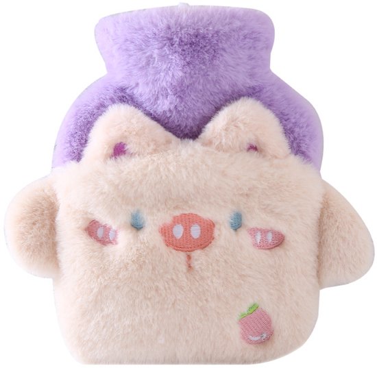 Cartoon Warmwaterkruik met Pluche Hoes - 500 ml - Schattig e