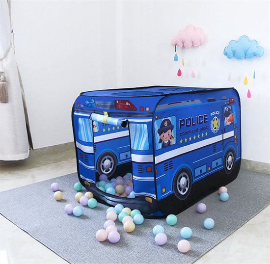 Unikorf Kinder Auto Tent Politiewagen (112x70x75CM)