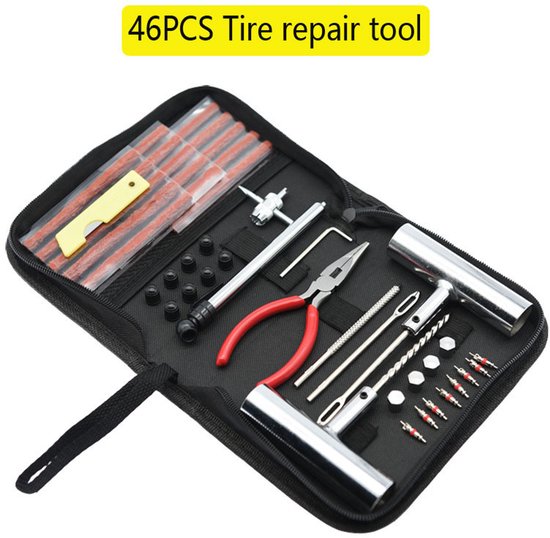 46-delige bandenreparatieset voor fiets, motor & auto