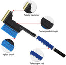 3-in-1 ijskrabber/sneeuwveger + noodhamer, uitschuifbaar
