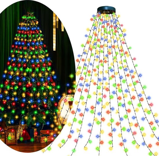 400 LED Kerstboomlampjes - 2m - 16 Takken - IP44 - 8 Modi