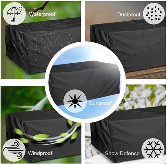 Unikorf 4-zits tuinbankhoes 190x66x89 - Waterdicht & UV