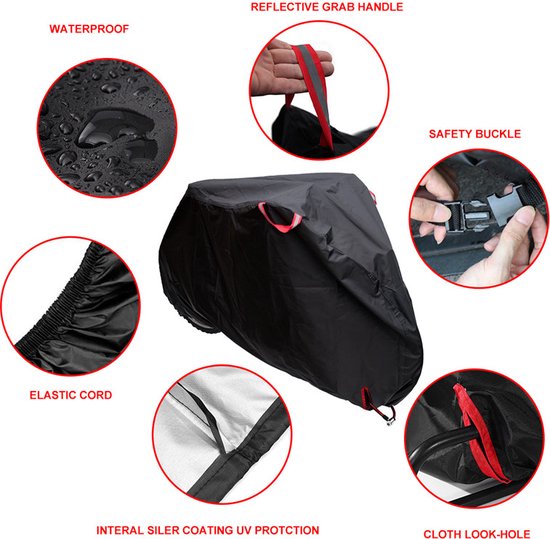 Fietsenhoes 210D Oxford - Waterdicht & Stofbestendig 180x60c