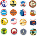 100 reizen en landen Stickers voor laptop, koffers, koelkasten en kleerkasten