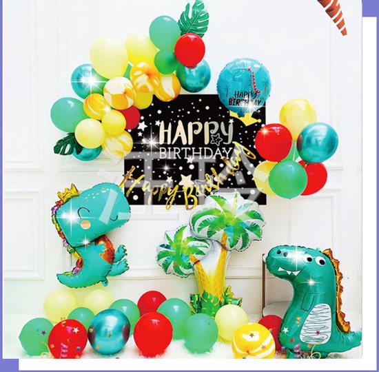 37-delig Dinosaurus Verjaardagset - Feestdecoratie
