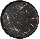 2-delige luxe marmeren bordenset mat zwart Ø25,2/Ø20 cm