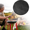 TDR - Tuin vloermat - Ideale mat voor onder de barbecue - Beschermt je terrastegels of gazon tegen hete kolen en vetvlekken - Rond 36 inch - Zwart