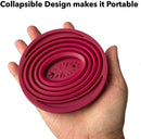 Opvouwbare siliconen koffie filter rood