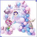 45 delig verjaardagset - Thema: Zeemeermin - Versiering voor feestjes, verjaardag - feestdecoratie