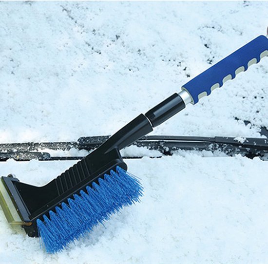 TDR-3 in1 Ijskrabber - sneeuwveger - veiligheidshamer met uitschuifbare steel