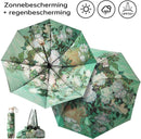 Opvouwbaar bloem paraplu - Zonbescherming Anti-Uv UPF50 + -Windproof- Stevig paraplu met diameter van 97 cm