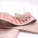 TDR - Verjaardag Sjerp en Tiara - Met text "Birthday  Girl "  rose goud