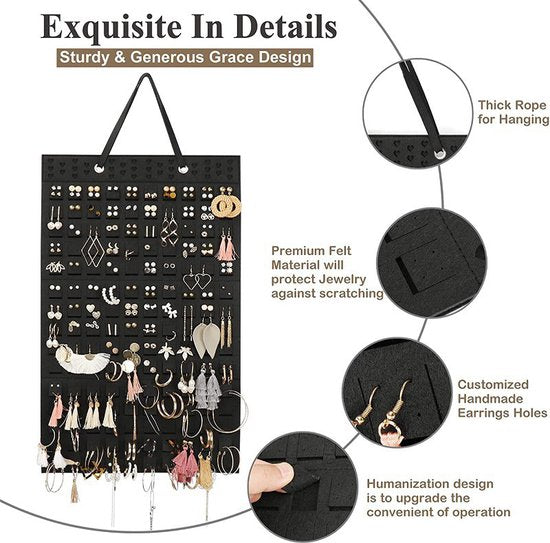 Haarelastiekjes Organizer-Haar Accessoires Opbergtas - Vilt Haar Bogen Houder - Meisjes Kamer Decoratie