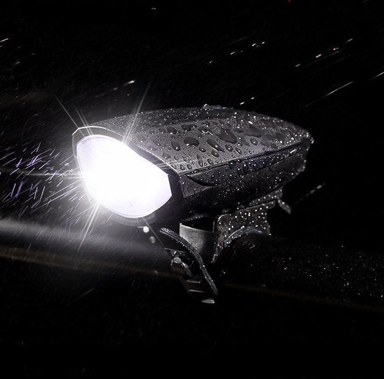 Unikorf Waterdichte Fiets Koplamp USB Oplaad Zwart