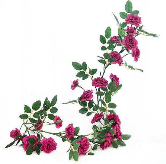2 Stuks Klimop Slinger-Simulatie rose vine paars