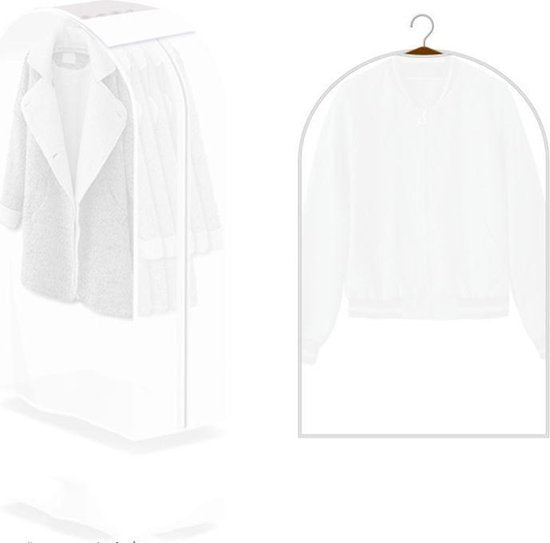 Unikorf 2x Transparante Kledinghoes 90 cm - Stofdicht