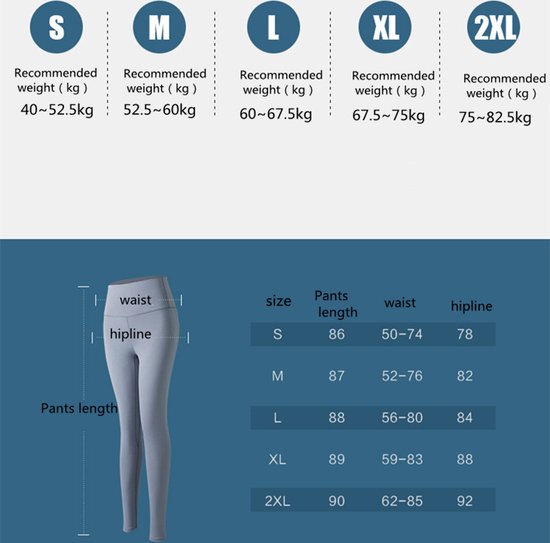 Fitness broek - Sportlegging - Yoga Broek - Yogalegging - Dames - Zwart M