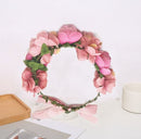 LED Bloemenkrans Hoofdband met 20 Warmwitte Lampen - Roze