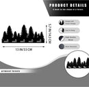 Bos Silhouette Sleutelrek – 5 Metalen Haken – Wandmontage