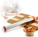 TDR Roestvrijstalen Deegroller met 3 Ringen - RVS