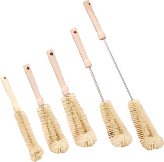 5-delige Schoonmaakborstels voor Theekopjes en Flessen