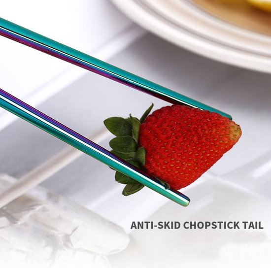 Roestvrijstalen Rainbow Chinese Eetstokjes - 5 paar