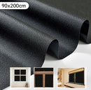 Statische lijmvrije matglasfolie zwart mat 90x200cm