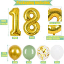 18e Verjaardag Decoratie Set - Thema: gouden 18 jaar - Versiering voor feestjes, verjaardag - feestdecoratie