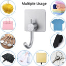 4 stuks Zelfklevende Handdoekhaakjes-Ophanghaken – Wandhaken--zilver