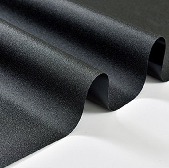 Statische lijmvrije matglasfolie zwart mat 90x200cm