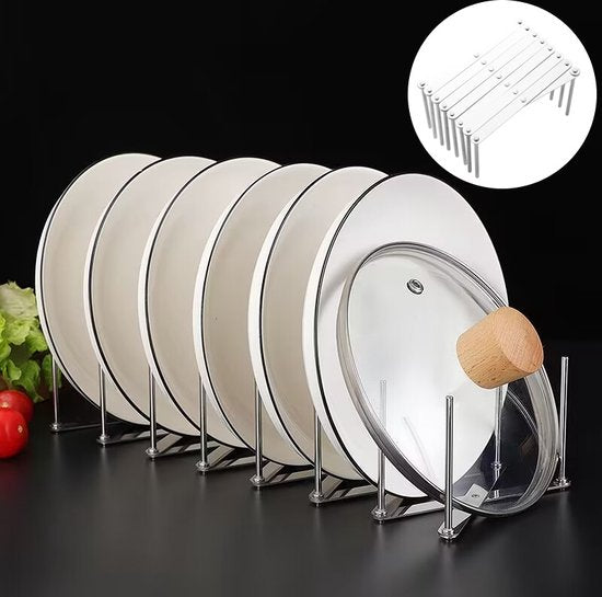 2x Premium Uitschuifbaar Keukenrek - Roestvrij Staal - Zilve