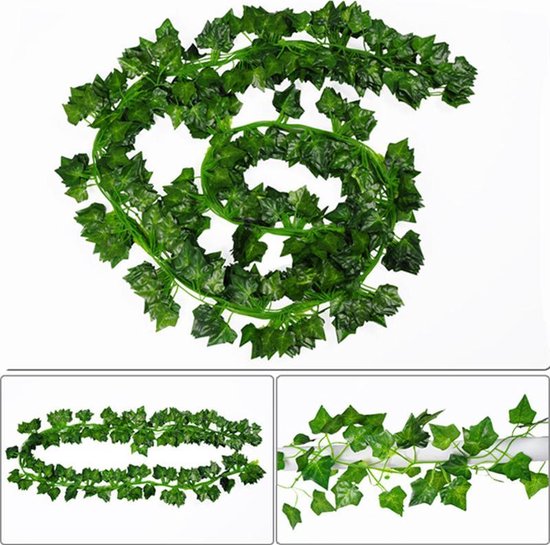 24 stuks*2m Klimop Slinger - Backdrop Decoratie Plant voor Huis en Tuin - Kunst Hangplant - Hedera - Klimop Kunstplanten voor Binnen en Buiten