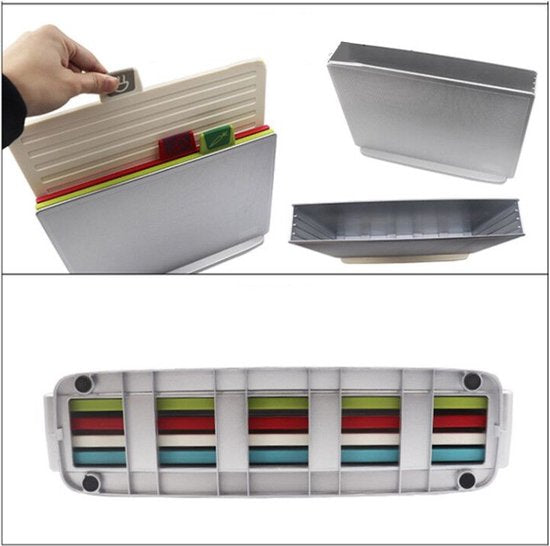 Snijplanken set - inclusief houder - 4 Snijplanken - Antibacterieel - Antislip