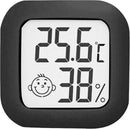 2-in-1 Mini Digitale Hygrometer en Weerstation - Temperatuur- en Luchtvochtigheidsmeter- zwart