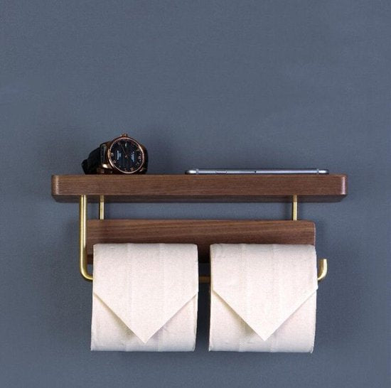 Luxe Zelfklevende Toiletrolhouder met Telefoonplankje