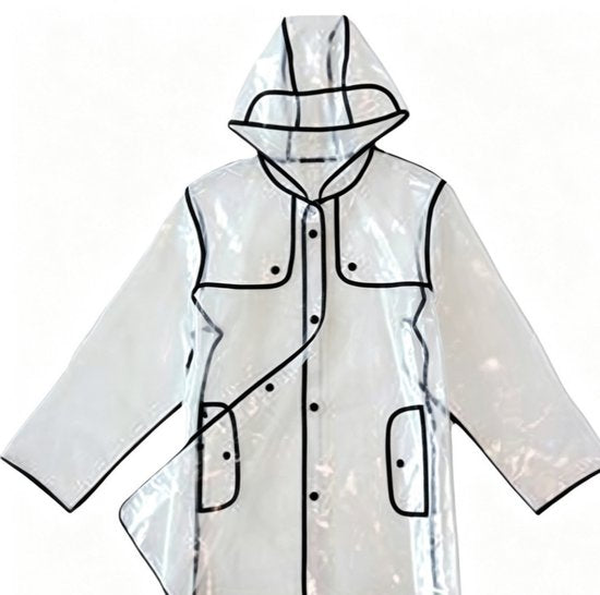 Transparante Regenjas met Capuchon - Waterafstotend - EVA - One Size