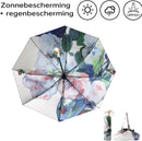 Opvouwbare bloemparaplu UPF50+ anti-UV, windproof 97 cm