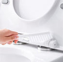 2x Antibacteriële Siliconen WC-borstel Set met Houder - Grij