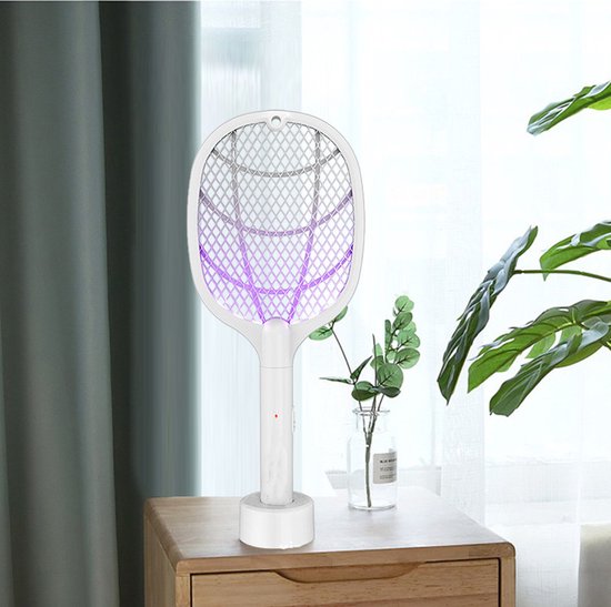 2 in 1 Elektrisch Oplaadbare vliegen / muggenmepper - UV-lamp - USB Oplaadbaar-hoogte 43.2cm