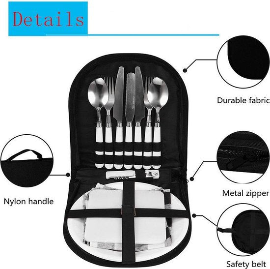 TDR Picknickset voor 2 - Camping Servies met Borden en Beste