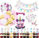 49-delig Eenhoorn Verjaardagset - Feestdecoratie