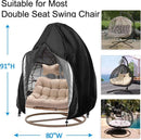 Egg chair beschermhoes 230x200 cm antraciet waterdicht rits