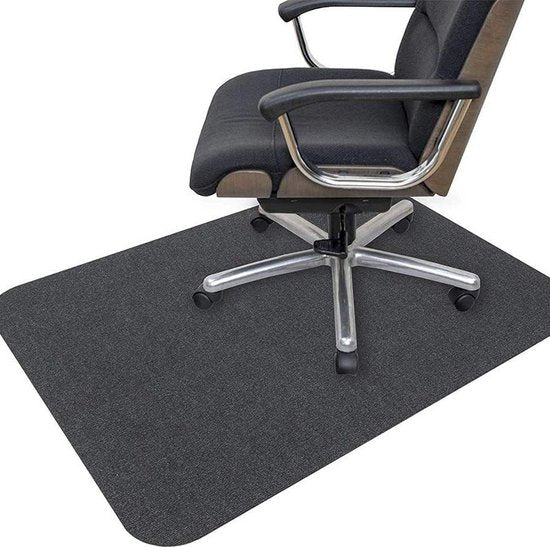 Premium Bureaustoel Mat met Antislip Basis - Ultieme Vloerbescherming & Comfort -90*120 CM-zwart